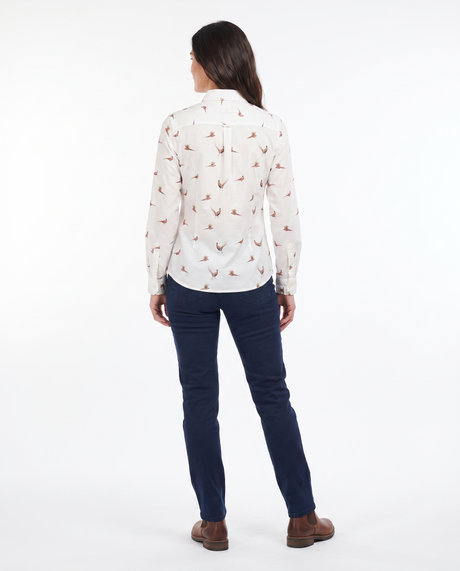Hazy Blue Womens Long Sleeve Pheasant Shirt - Diana
