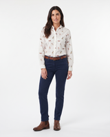 Hazy Blue Womens Long Sleeve Hare Shirt - Eliza