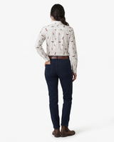 Hazy Blue Womens Long Sleeve Hare Shirt - Eliza