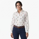 Hazy Blue Womens Long Sleeve Hare Shirt - Eliza