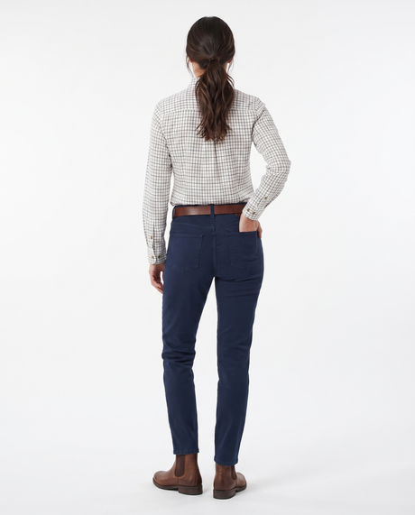 Country Classics Womens Check Long Sleeve Shirts - Tattersall Blue
