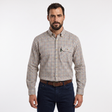 Country Classics Mens Long Sleeve Buttoned Down Collar Shirt - Taunton Blue