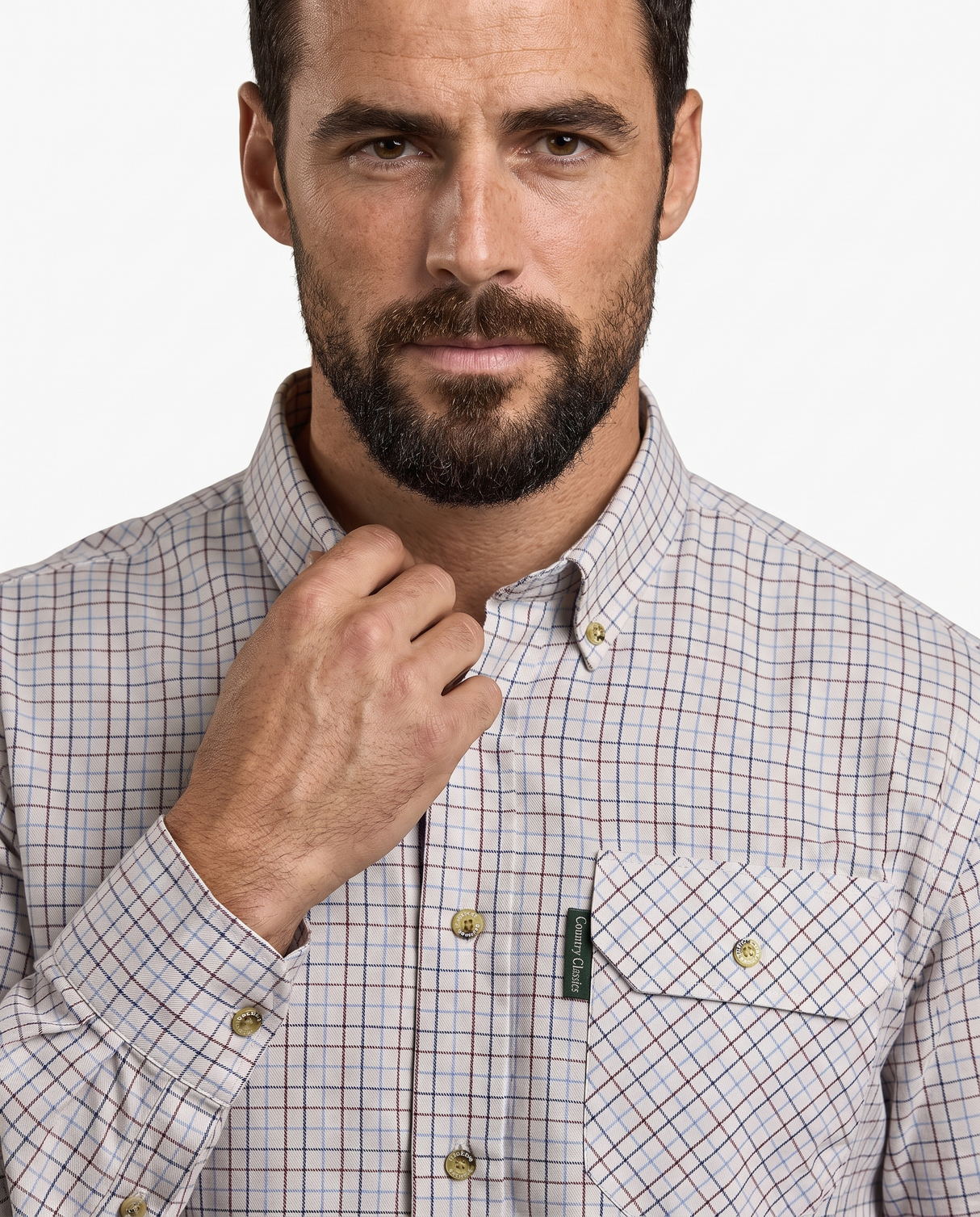 Country Classics Mens Long Sleeve Buttoned Down Collar Shirt - Cheltenham