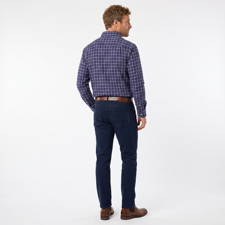 Country Classics Mens Long Sleeve Country Check Shirt - Fontwell Navy