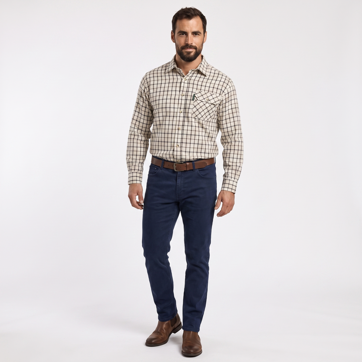 Country Classics Mens Long Sleeve Check Shirt - Warwick Brown