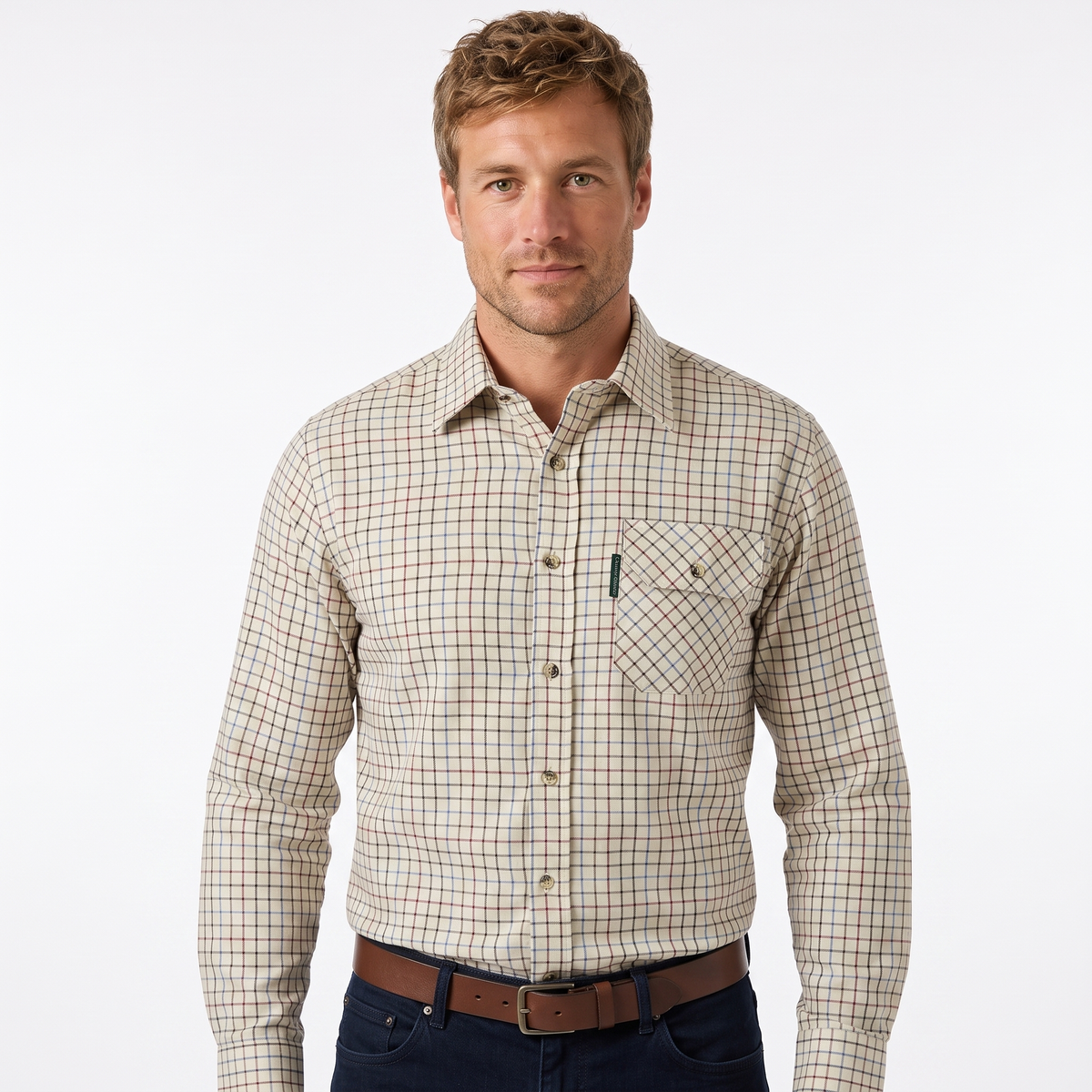 Country Classics Mens Long Sleeve Check Shirt - Burghley Red
