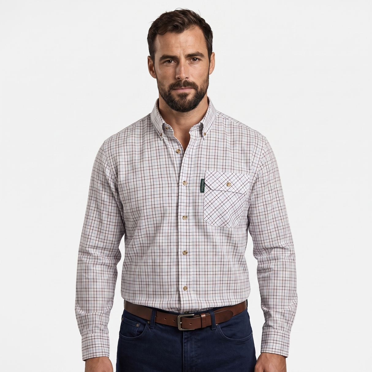 Country Classics Mens Long Sleeve Buttoned Down Collar Shirt - Cheltenham