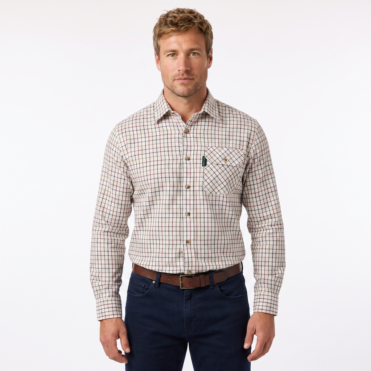 Country Classics Mens Long Sleeve Check Shirt - Beaver Red