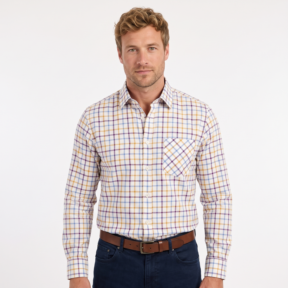 Country Classics Mens Long Sleeve Pure Cotton Shirt