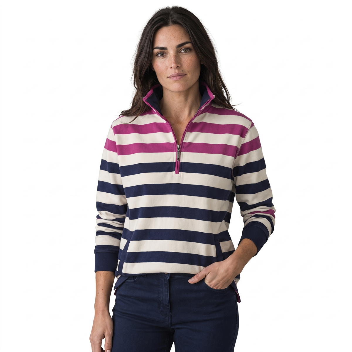 Hazy Blue Womens  Pullover Sweatshirts - Jenna