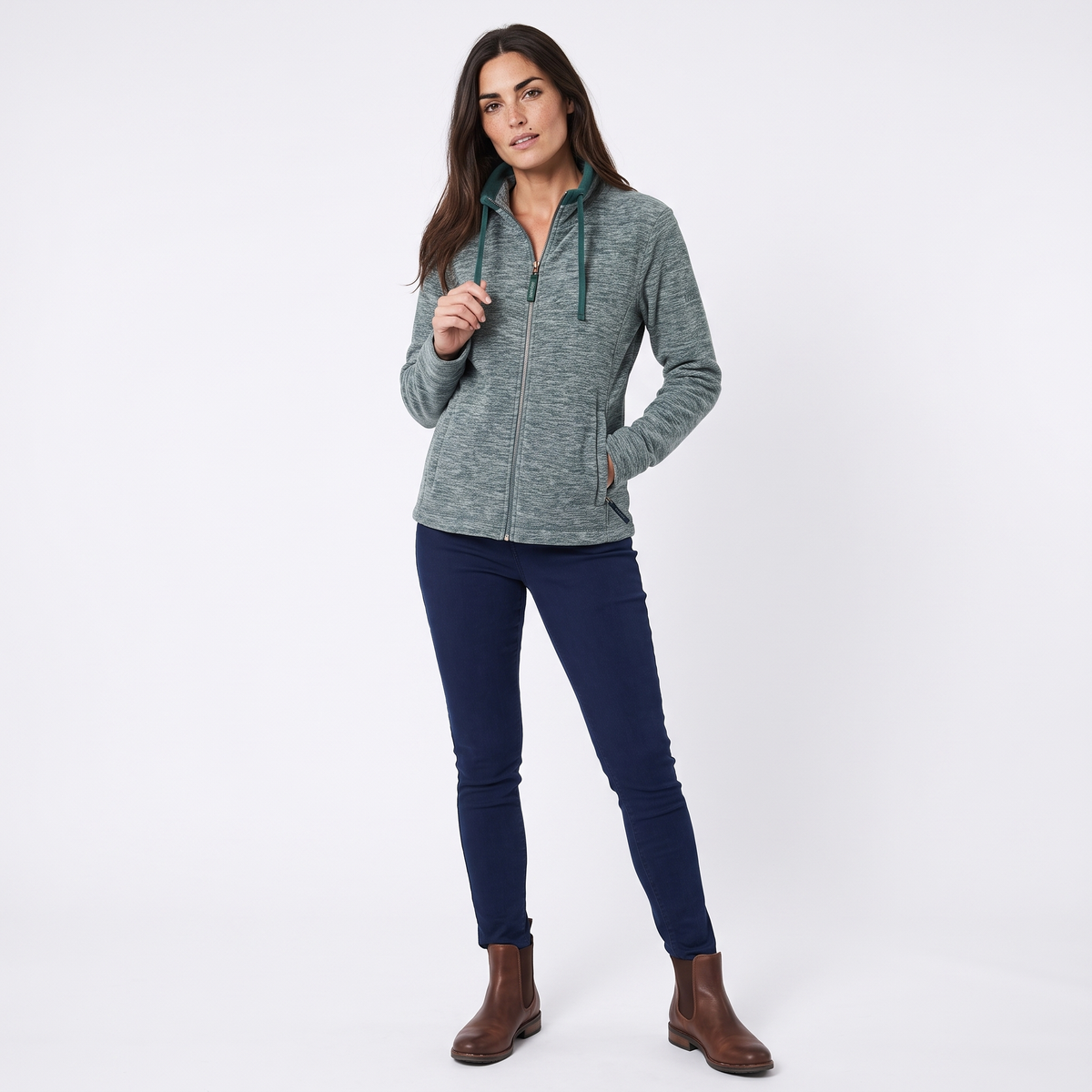 Hazy Blue Hannah Womens Full Zip Fleece