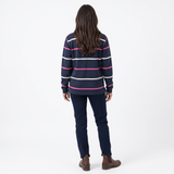 Hazy Blue Womens Half Zip Pullover Sweatshirts - Lizzy