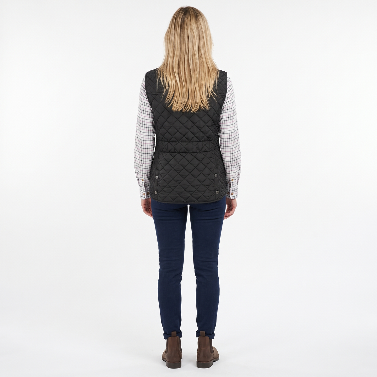 Hazy Blue Tanya Quilted Gilet: Classic Comfort, Modern Style
