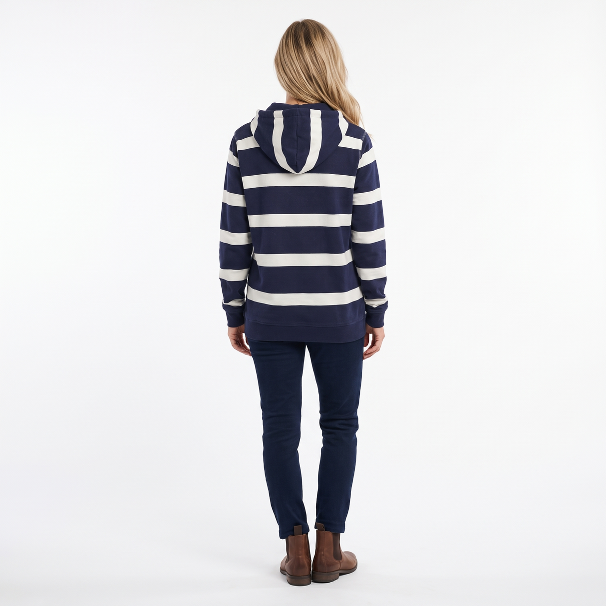 Hazy Blue Full Zip Hoodie Sweatshirts - Tessa