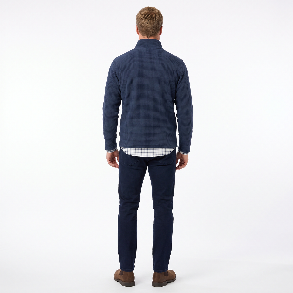 Hazy Blue Mens Half Zip Pullover Fleece - Brooklyn