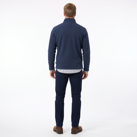 Hazy Blue Mens Half Zip Pullover Fleece - Brooklyn