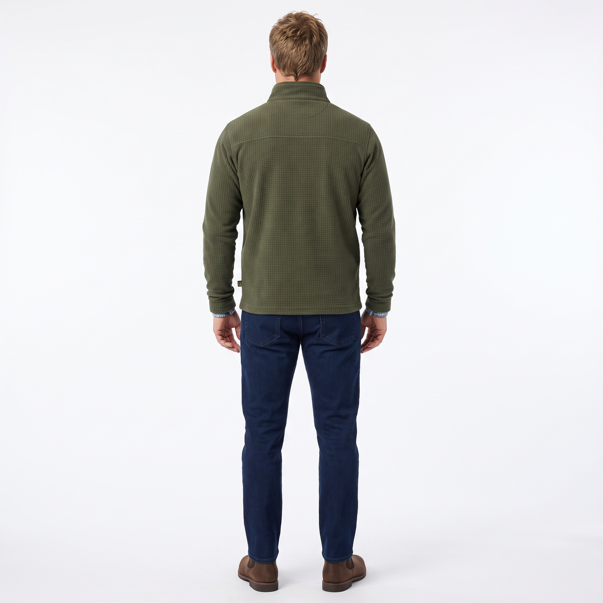 Hazy Blue Mens Half Zip Pullover Fleece - Brooklyn