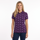 Hazy Blue Womens Short Sleeve Polo Shirt - Scarlett