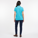 Hazy Blue Womens Short Sleeve Polo Shirt - Bella