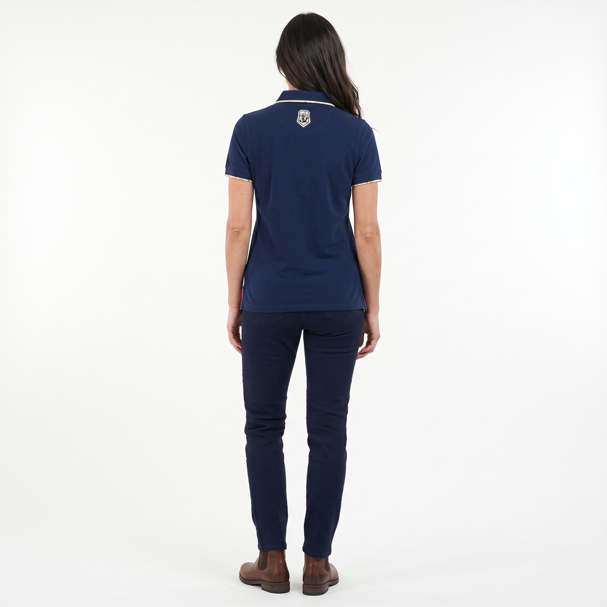 Hazy Blue Womens Short Sleeve Polo Shirt - Bella