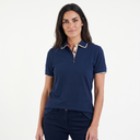 Hazy Blue Womens Short Sleeve Polo Shirt - Bella