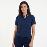 Hazy Blue Womens Short Sleeve Polo Shirt - Bella