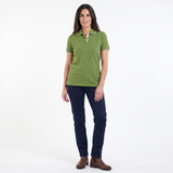 Hazy Blue Womens Short Sleeve Polo Shirt - Bella