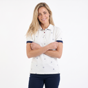 Hazy Blue Womens Short Sleeve Polo Shirt - Pippa