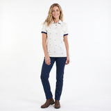 Hazy Blue Womens Short Sleeve Polo Shirt - Pippa