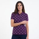 Hazy Blue Womens Short Sleeve Polo Shirt - Lilly