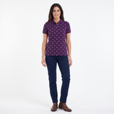 Hazy Blue Womens Short Sleeve Polo Shirt - Lilly
