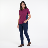 Hazy Blue Womens Short Sleeve Polo Shirt - Mia II