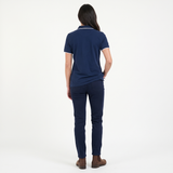 Hazy Blue Womens Short Sleeve Polo Shirt - Abby