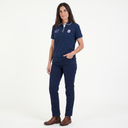 Hazy Blue Womens Short Sleeve Polo Shirt - Abby