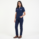Hazy Blue Womens Short Sleeve Polo Shirt - Abby