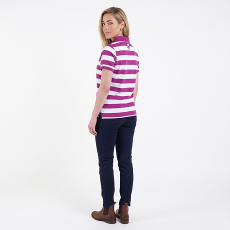 Hazy Blue Womens Short Sleeve Polo Shirt - Sienna