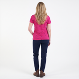 Hazy Blue Womens Cotton Short Sleeve Polo Shirt - Poppy II
