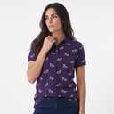 Hazy Blue Womens Cotton Short Sleeve Polo Shirt - Poppy