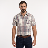 Country Classics Mens Short Sleeve Check Shirt - Ascot Wine