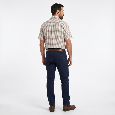 Country Classics Mens Short Sleeved Check Shirt - Beaver Red