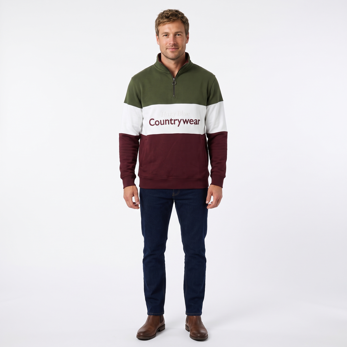 Hazy Blue Countrywear Henley Sweatshirt