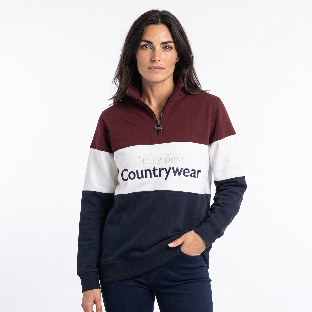Hazy Blue Countrywear Henley Sweatshirt