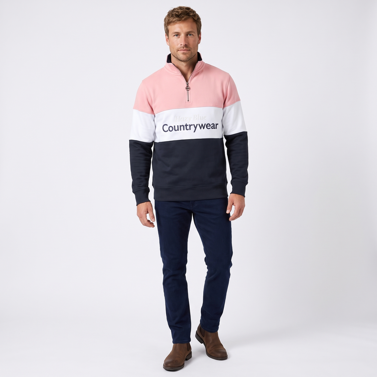 Hazy Blue Countrywear Henley Sweatshirt
