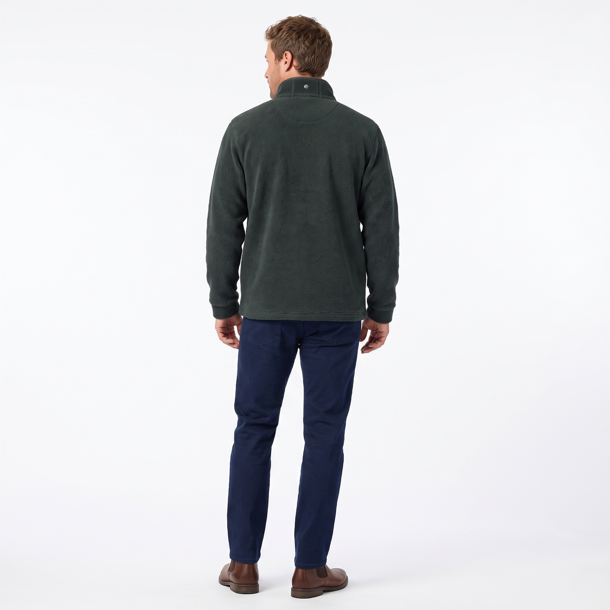 Hazy Blue Haden Mens Half Zip Fleece