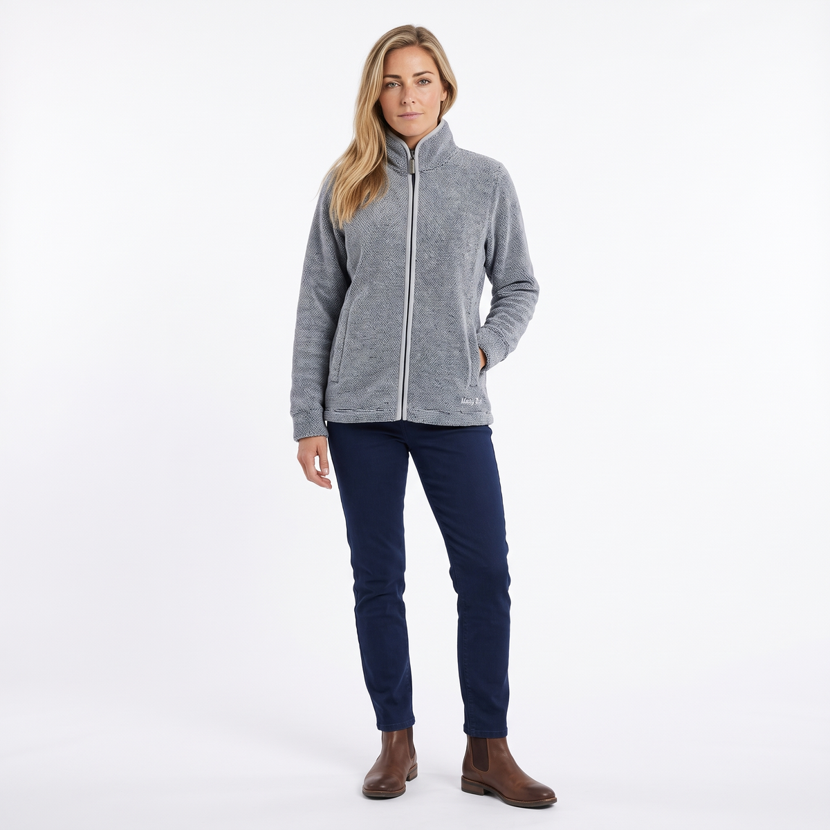 Hazy Blue Sammy Women's Full Zip Fleece