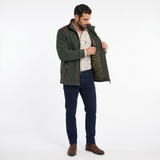 Hazy Blue Marlon Mens Padded Fleece Quilted Jacket