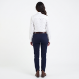 Hazy Blue Womens Long Sleeve Shirt - Leesha