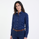 Hazy Blue Womens Long Sleeve Shirt - Leesha