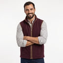 Hazy Blue Mens Fleece Waistcoat Gilet Bodywarmer - Bentley