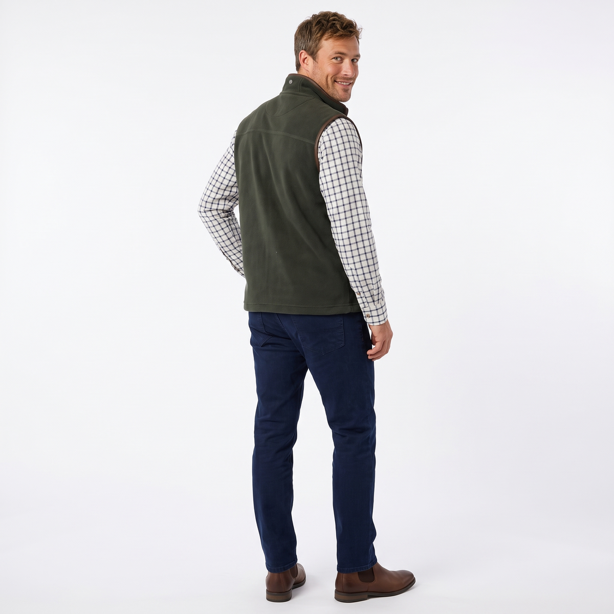Hazy Blue Mens Fleece Waistcoat Gilet Bodywarmer - Bentley